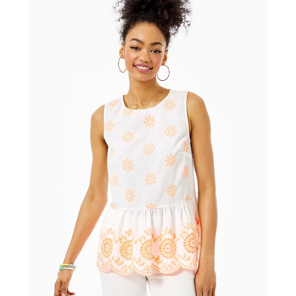 NWT Lilly Pulitzer Cantaloupe Seersucker Lilliana